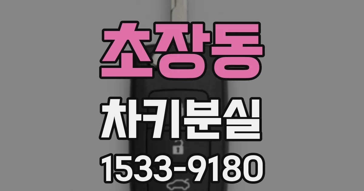 초장동 차키분실