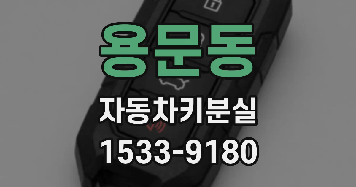 용문동 자동차키분실