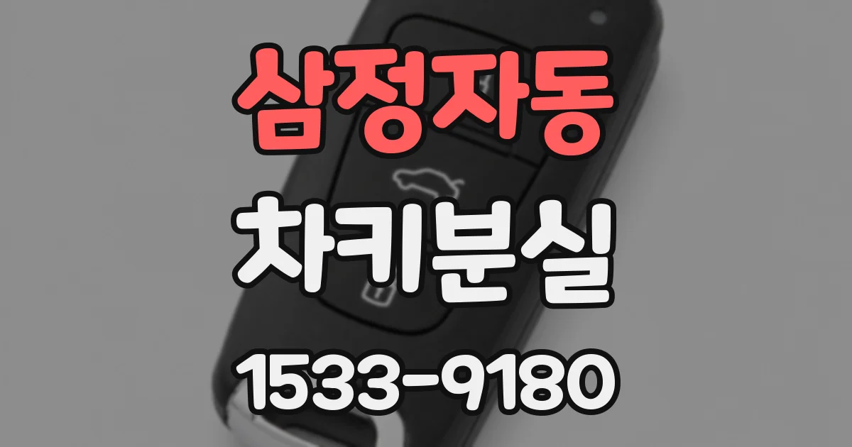 삼정자동 차키분실