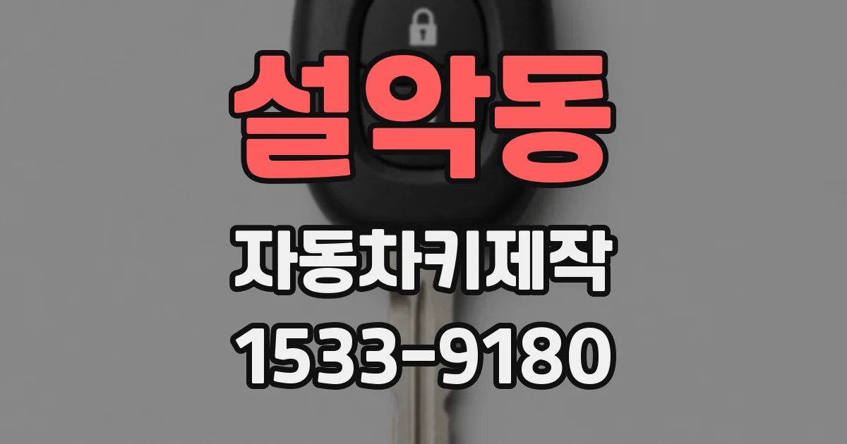 설악동 자동차키제작