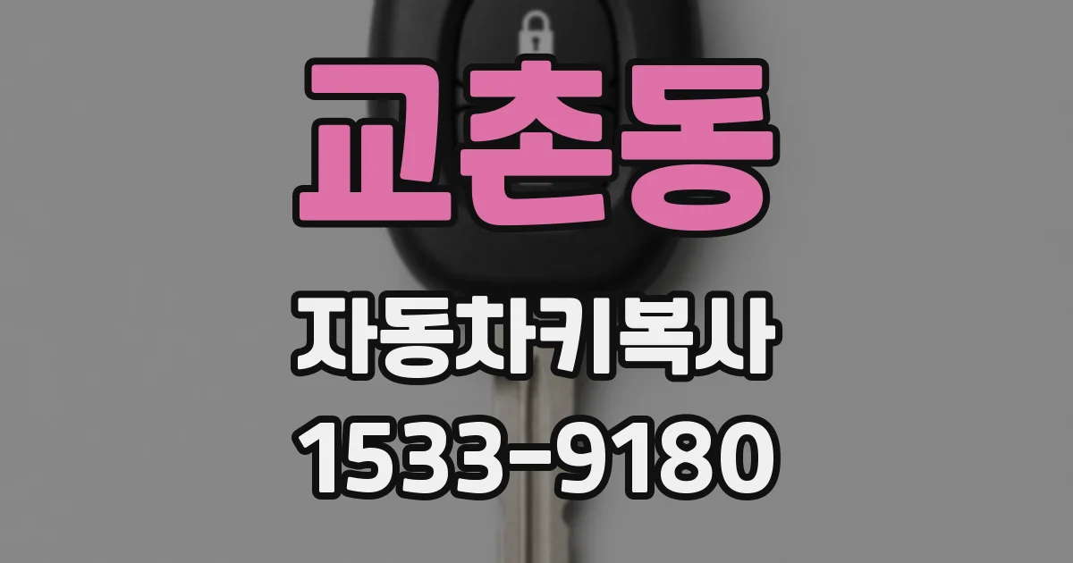 교촌동 자동차키복사