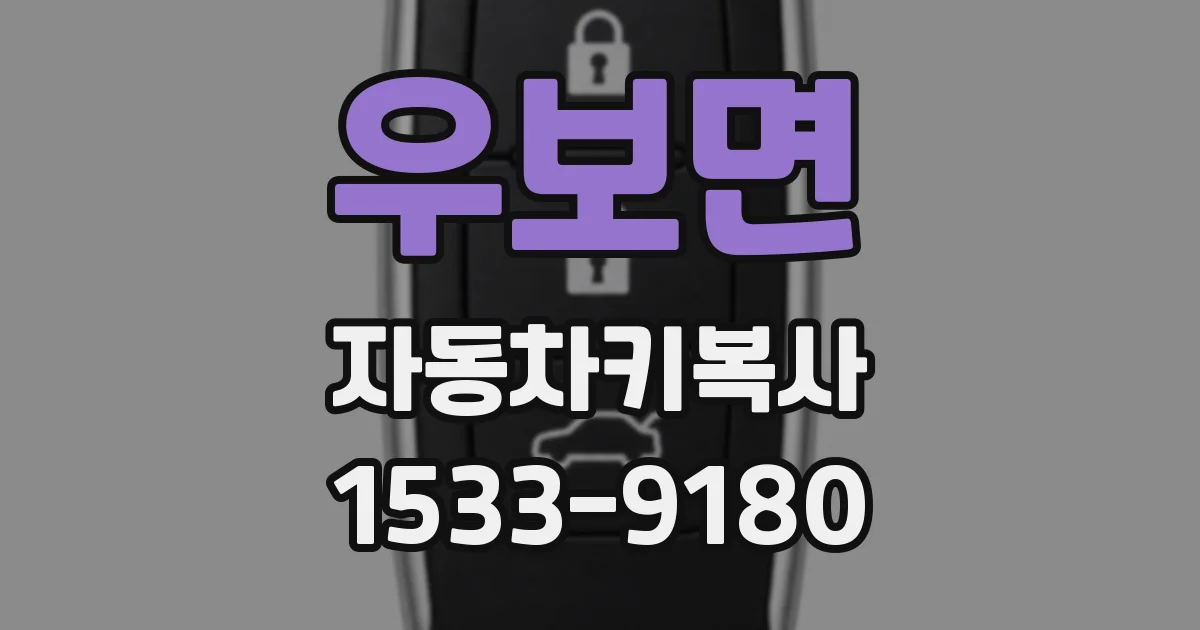 우보면 자동차키복사