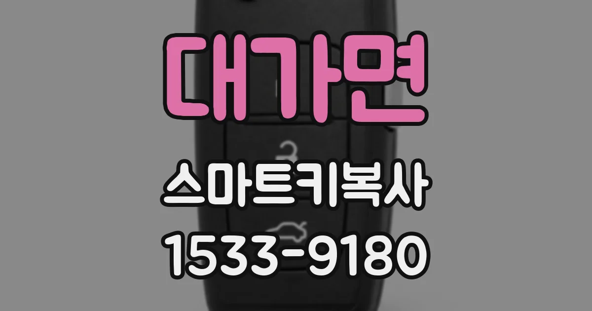 대가면 스마트키복사