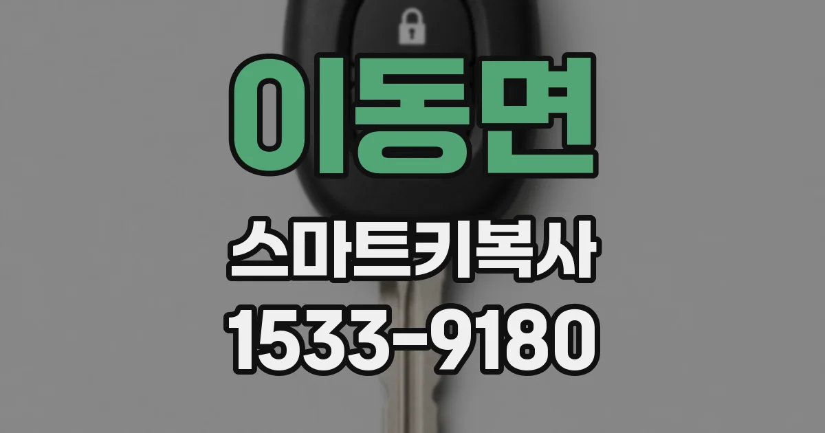 이동면 스마트키복사