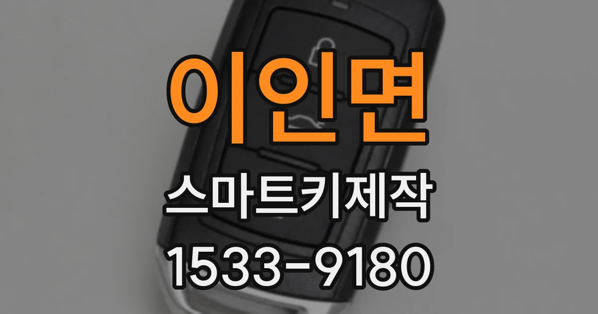 이인면 스마트키제작