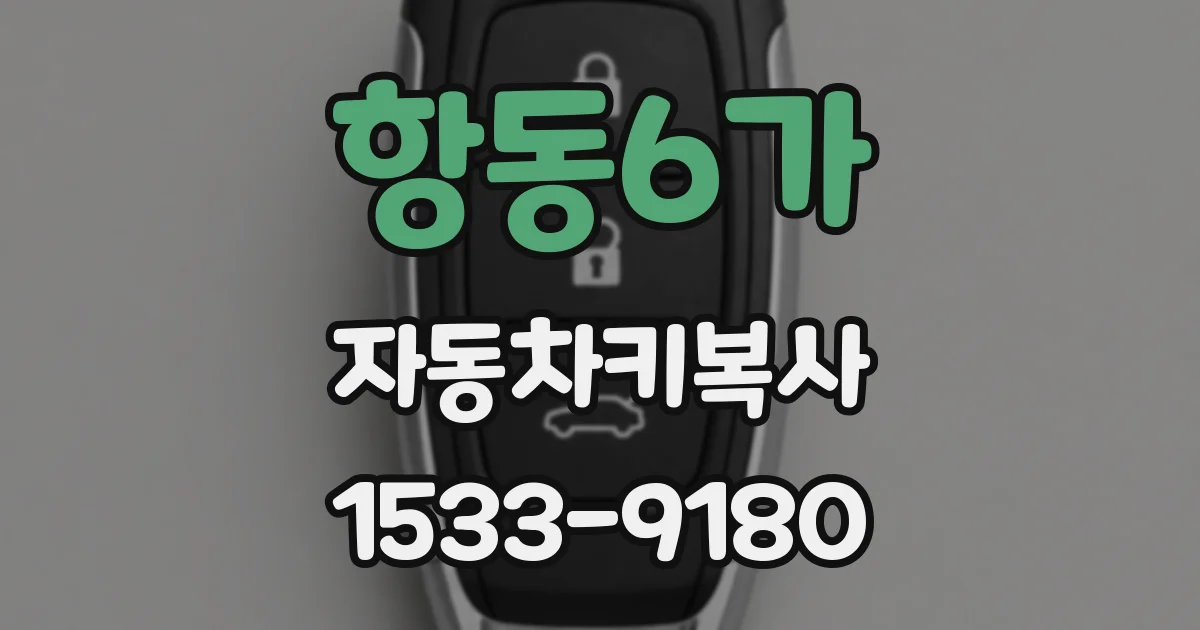 항동6가 자동차키복사