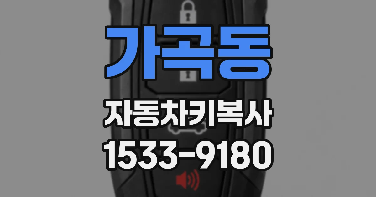 가곡동 자동차키복사