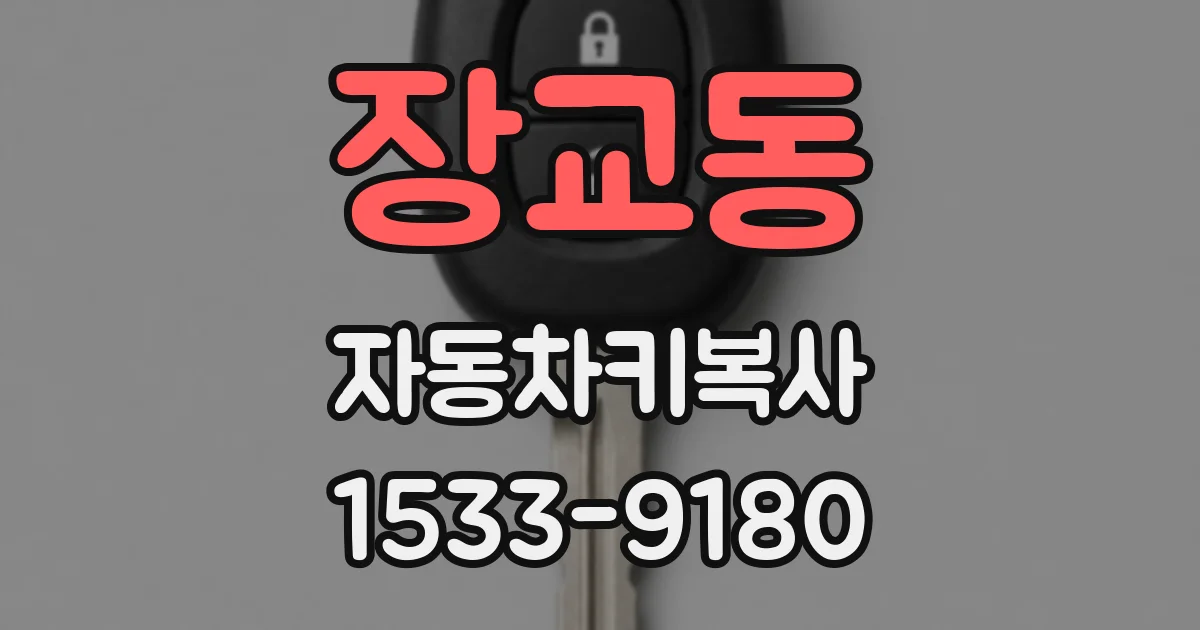장교동 자동차키복사