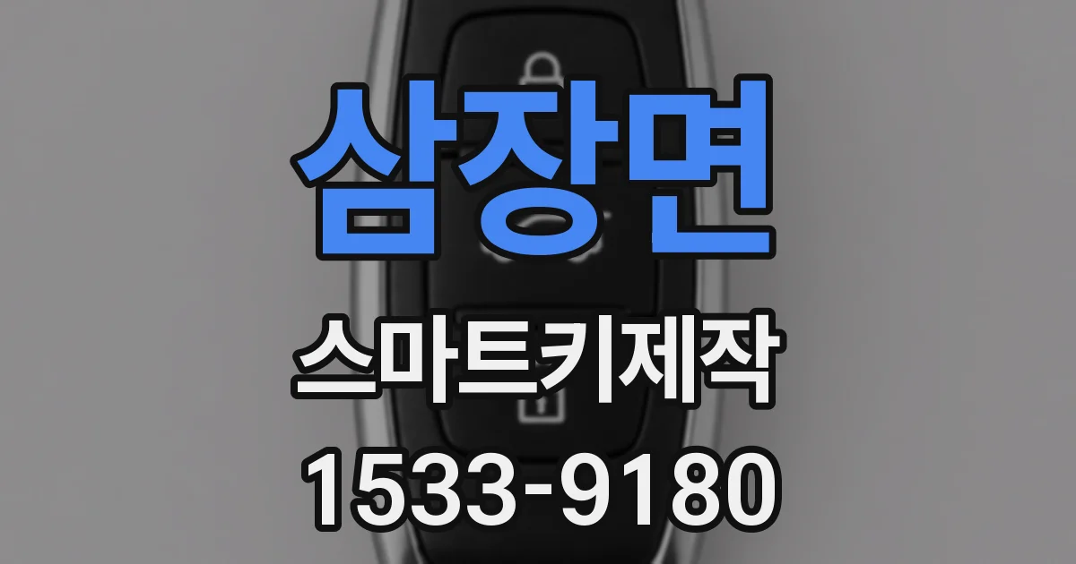 삼장면 스마트키제작