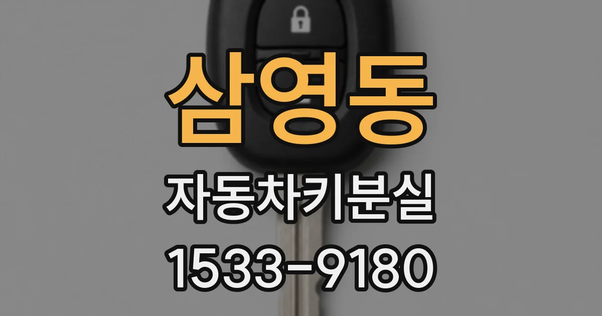삼영동 자동차키분실