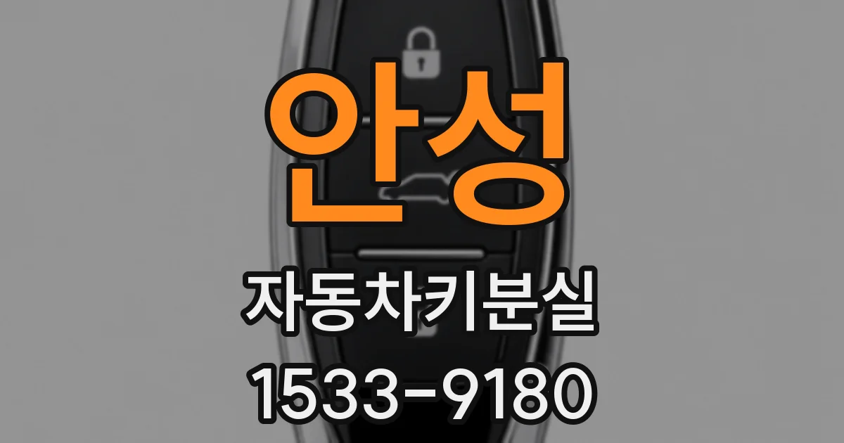 안성 자동차키분실