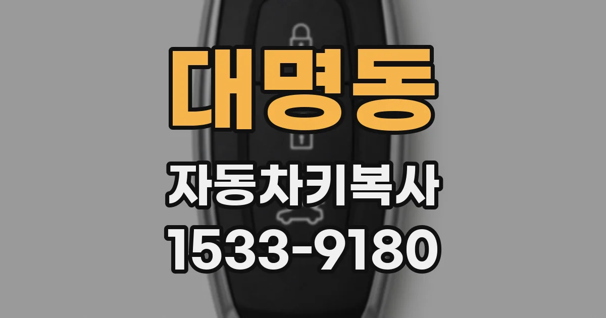 대명동 자동차키복사