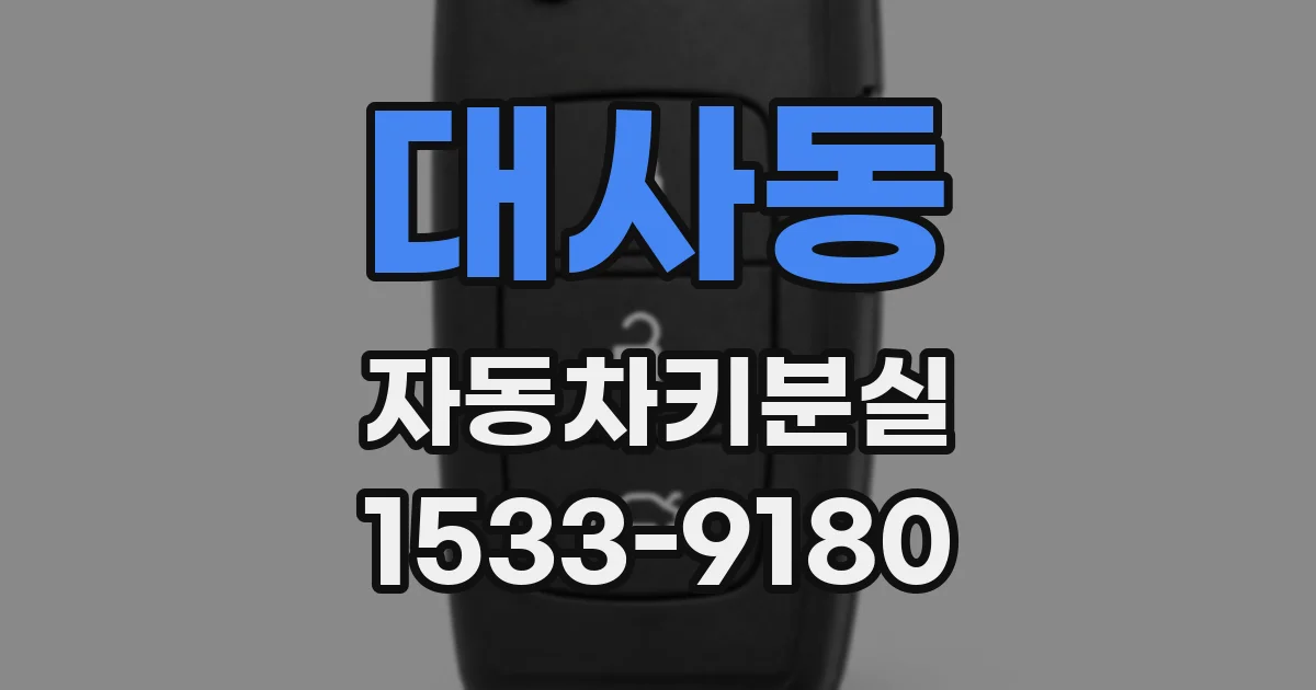 대사동 자동차키분실