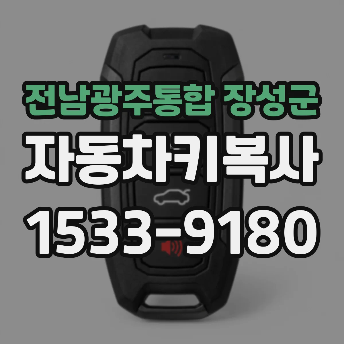 전남광주통합 장성군 자동차키복사