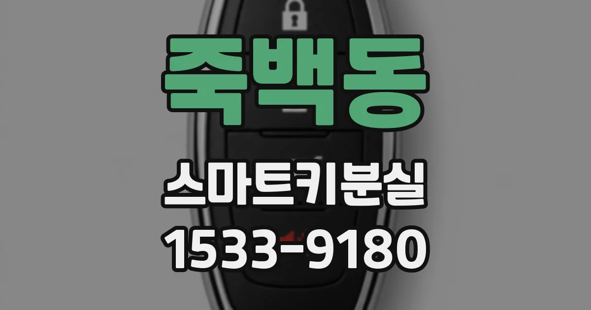 죽백동 스마트키분실