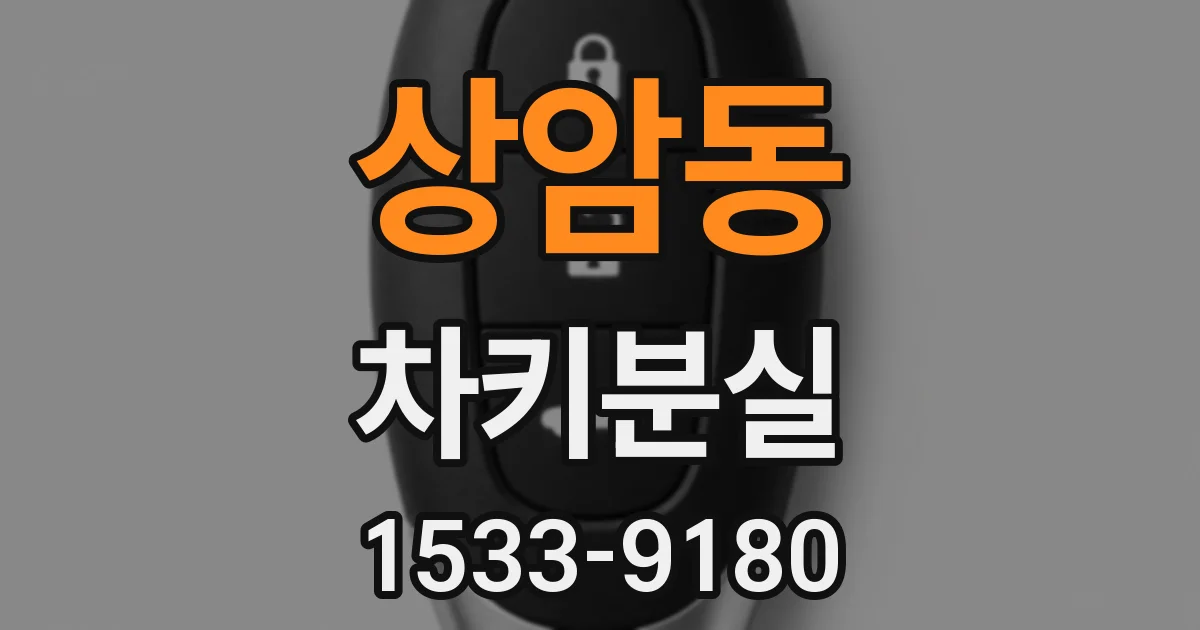 상암동 차키분실