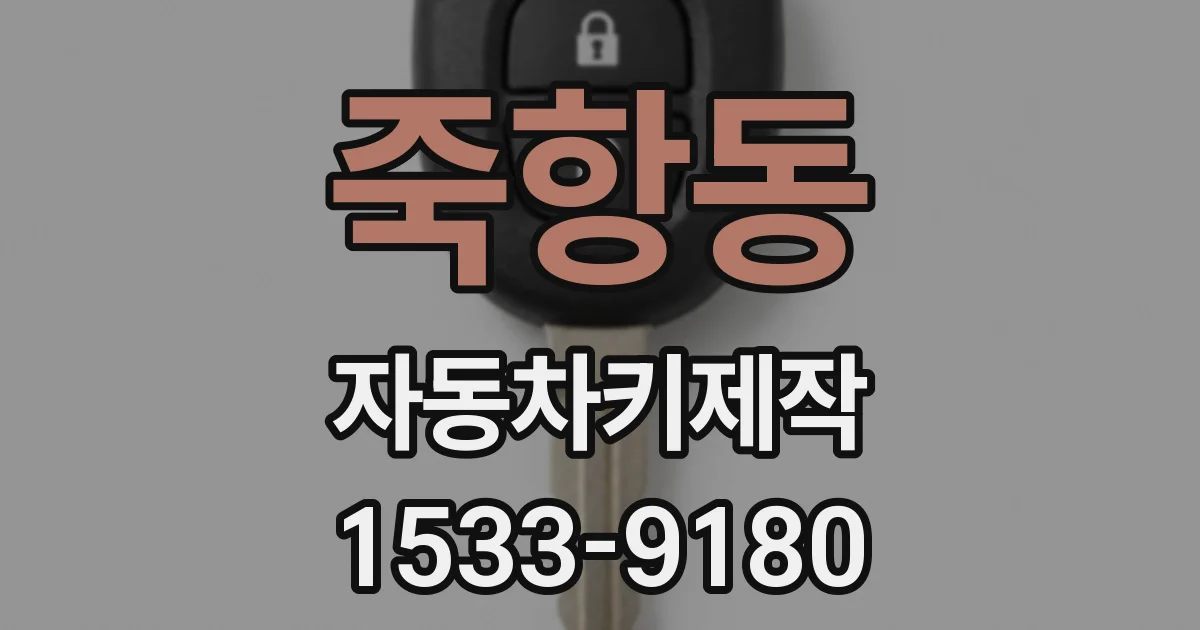 죽항동 자동차키제작