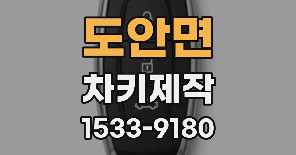 도안면 차키제작