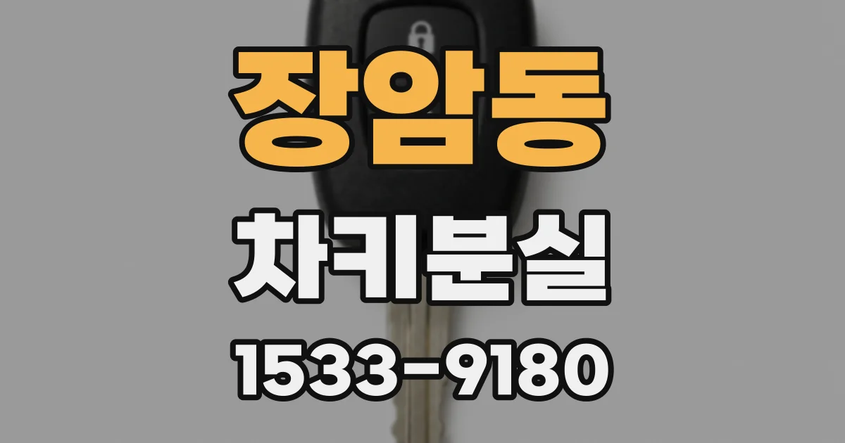 장암동 차키분실