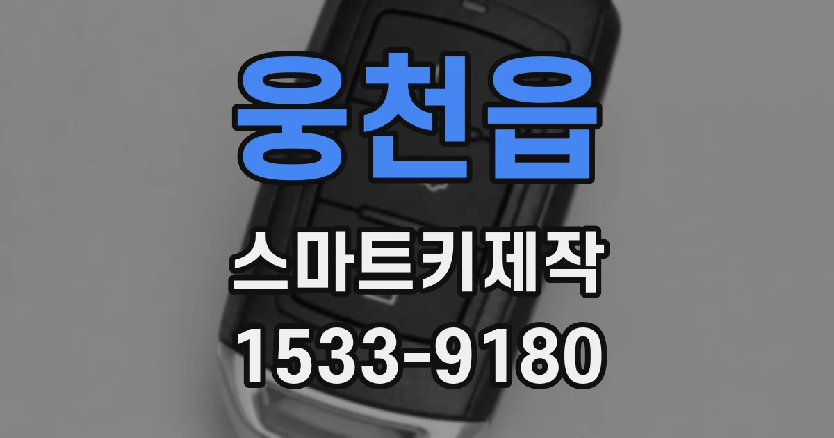 웅천읍 스마트키제작