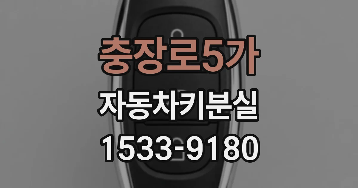 충장로5가 자동차키분실