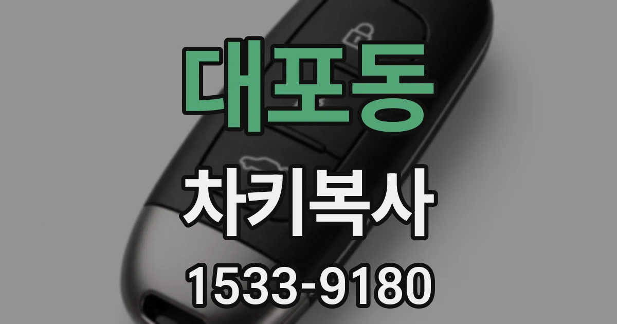 대포동 차키복사