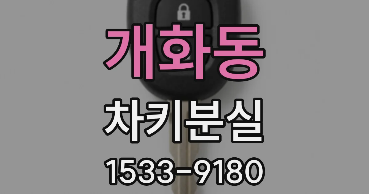 개화동 차키분실