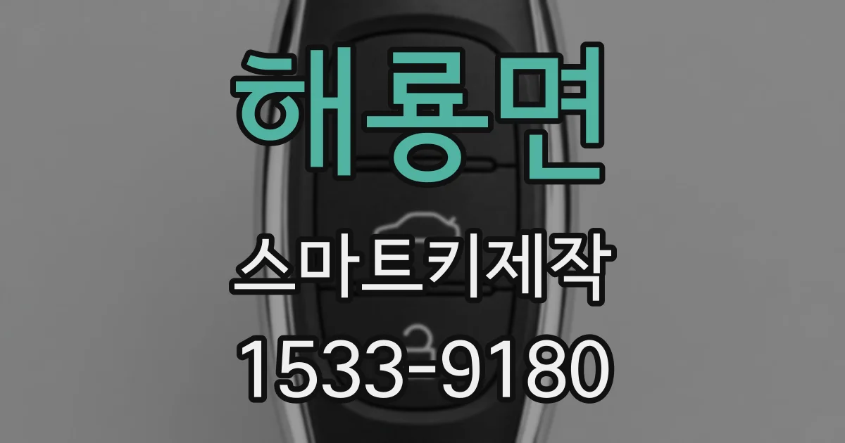 해룡면 스마트키제작