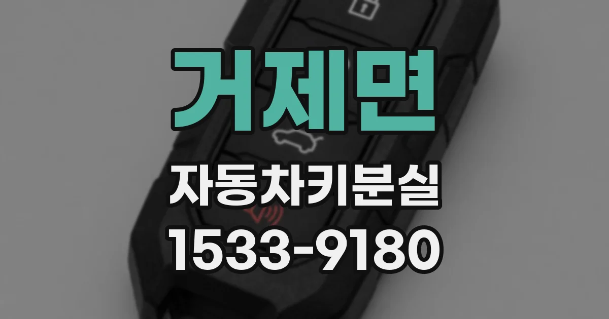 거제면 자동차키분실
