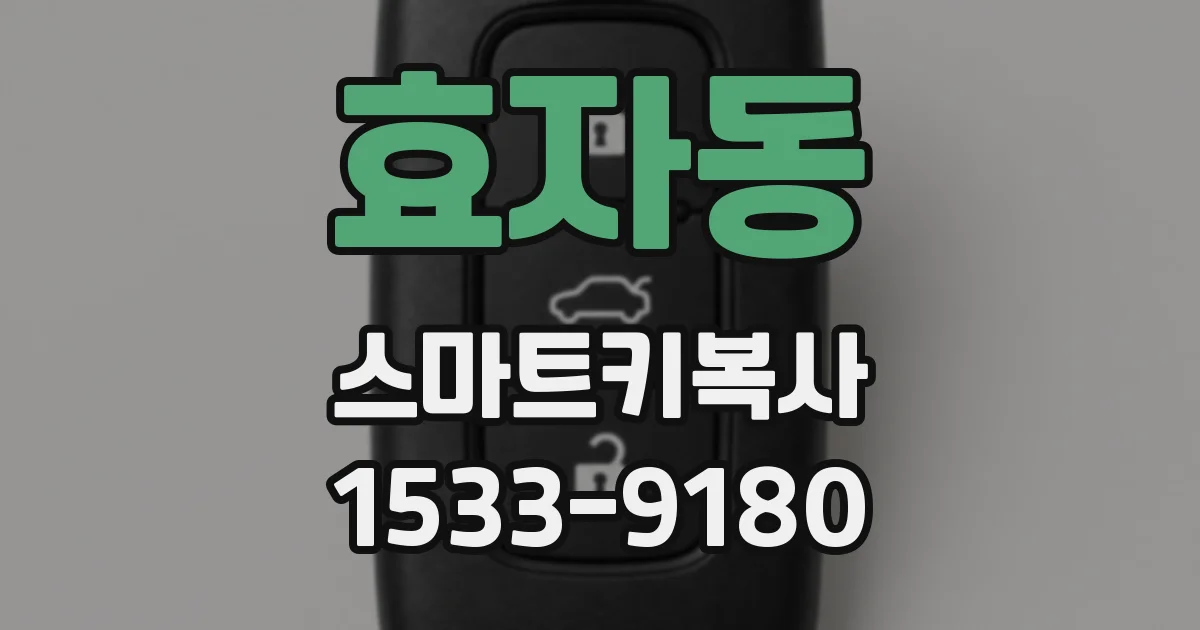 효자동 스마트키복사