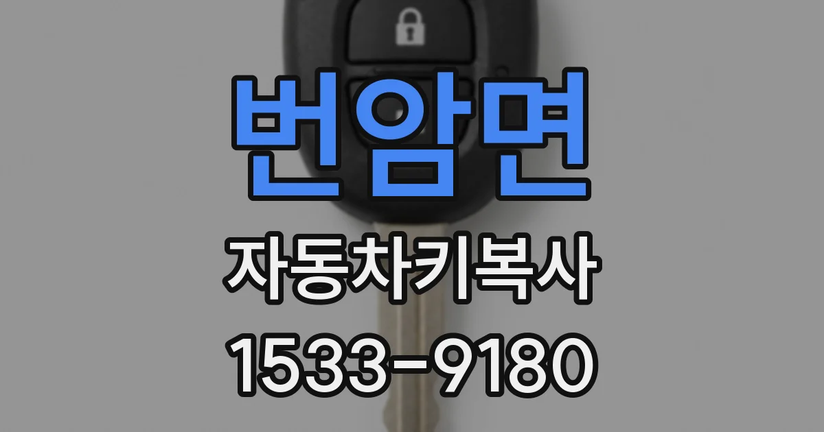 번암면 자동차키복사