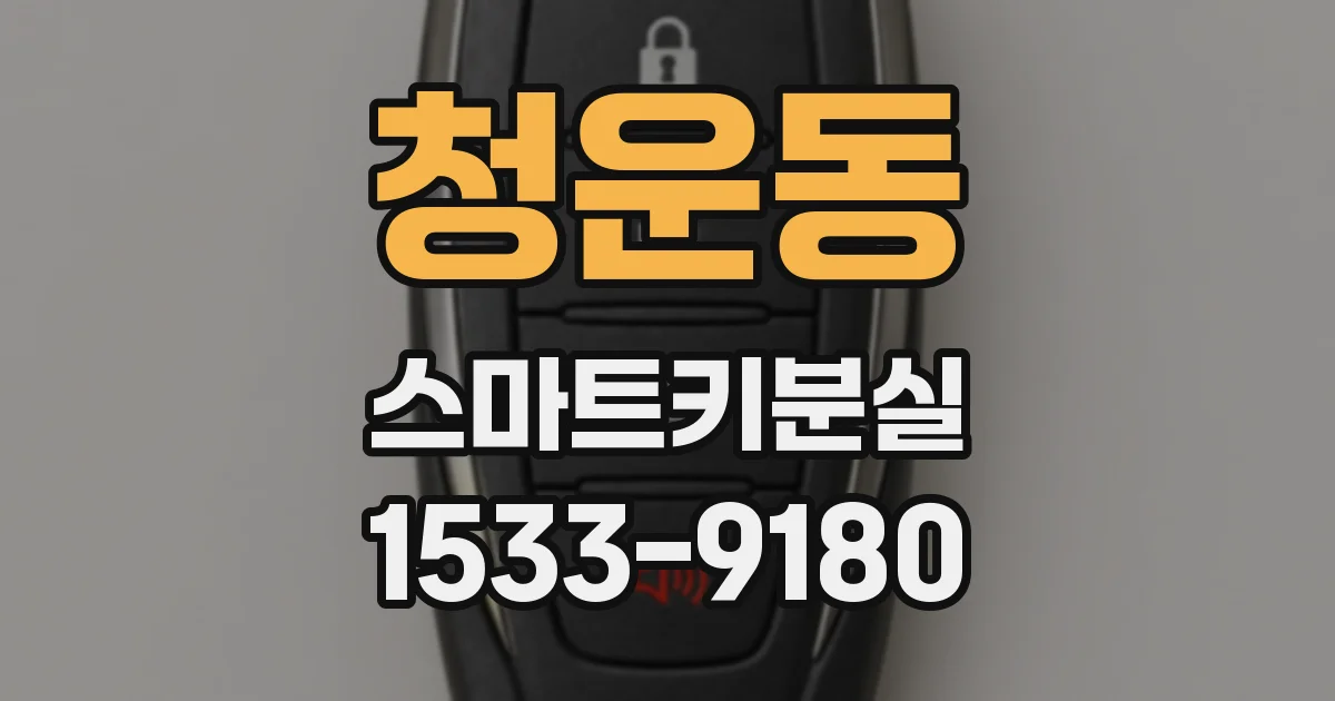 청운동 스마트키분실