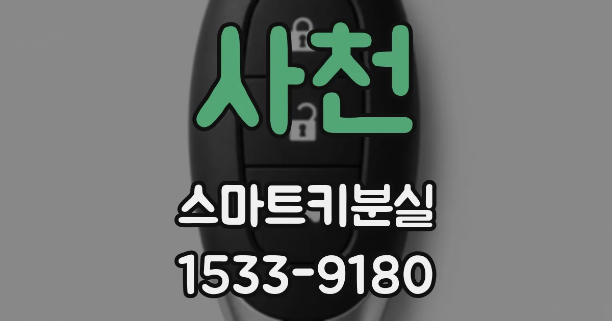 사천 스마트키분실