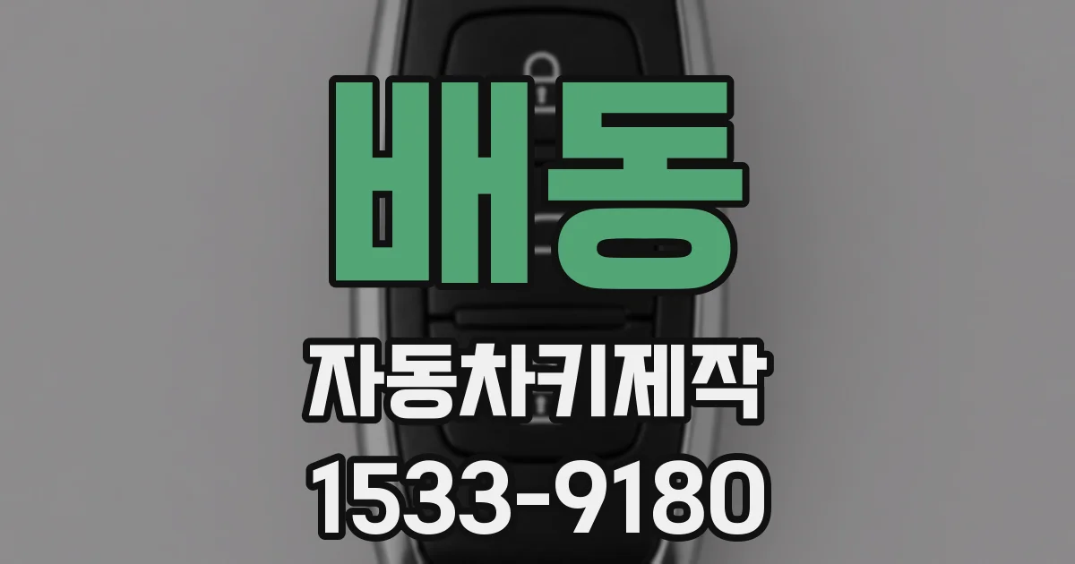 배동 자동차키제작
