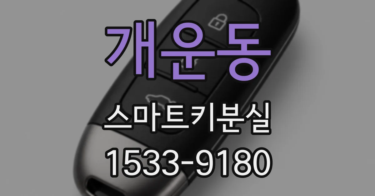개운동 스마트키분실