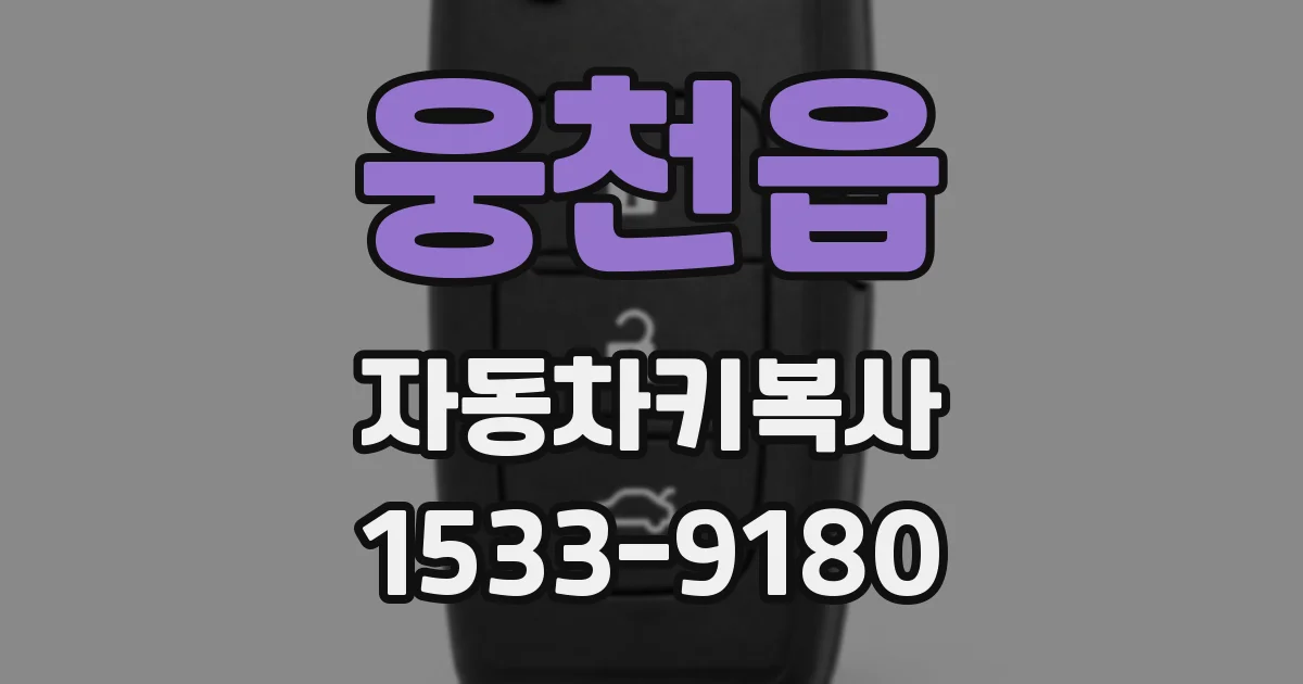 웅천읍 자동차키복사