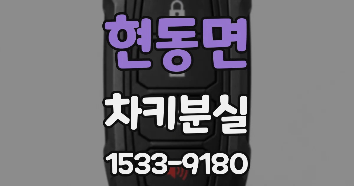 현동면 차키분실