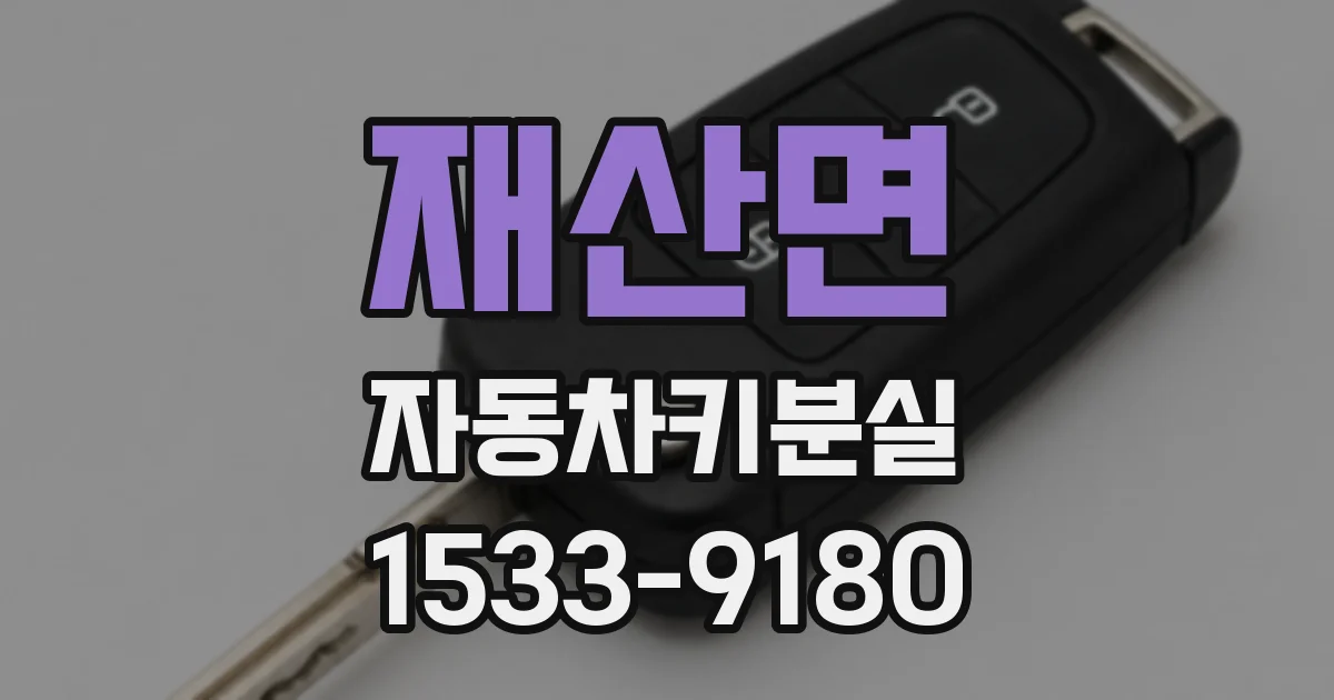 재산면 자동차키분실