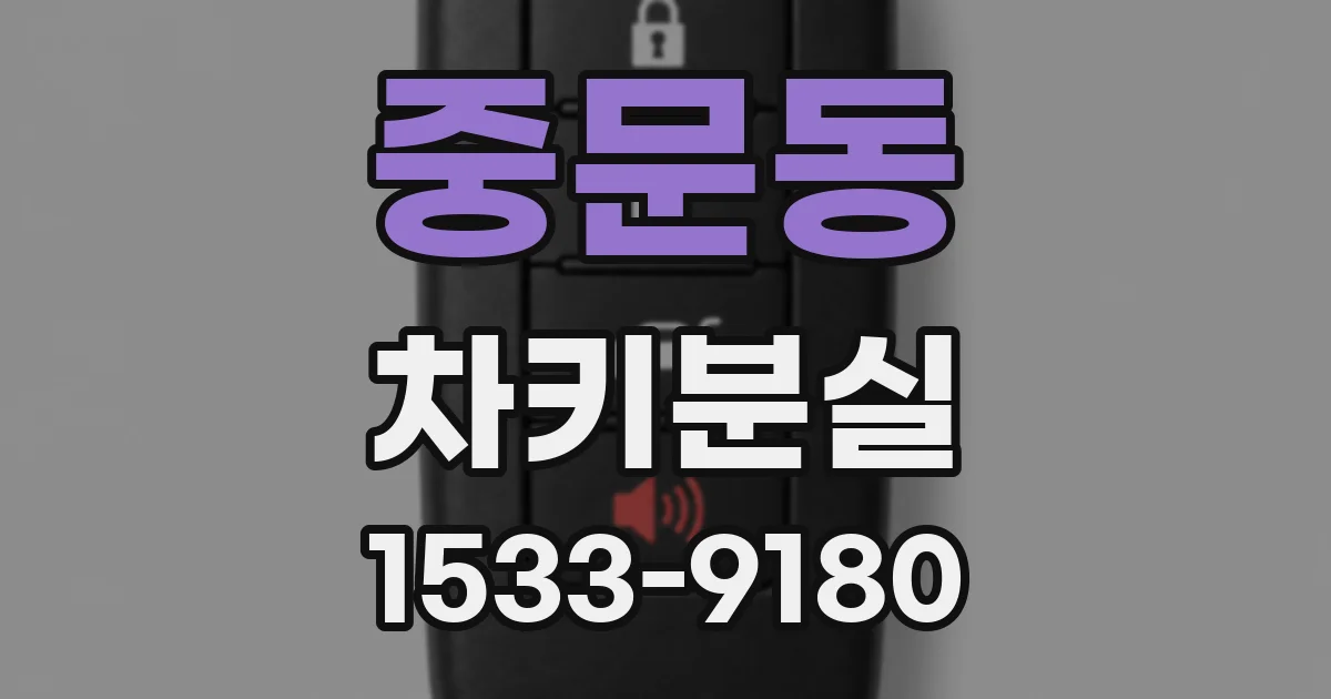 중문동 차키분실