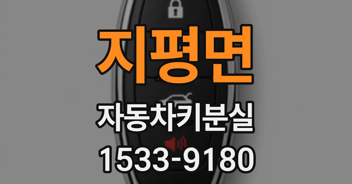 지평면 자동차키분실