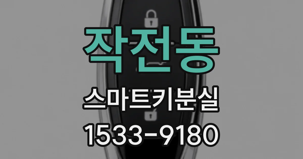 작전동 스마트키분실