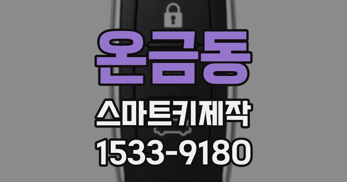온금동 스마트키제작