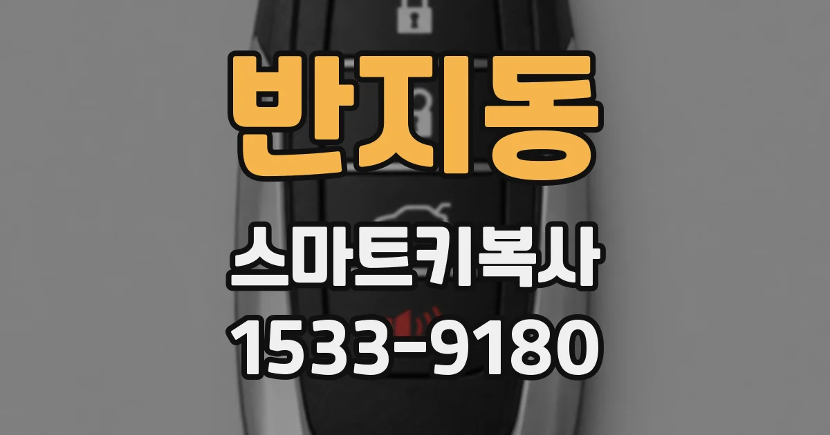 반지동 스마트키복사