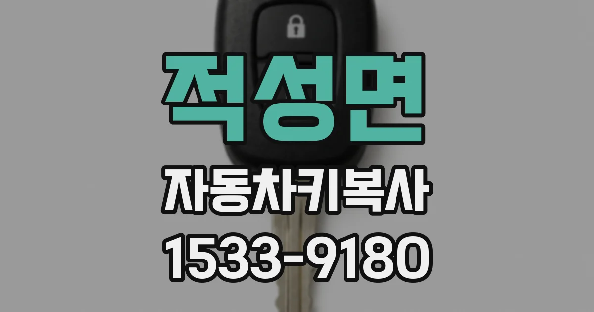 적성면 자동차키복사