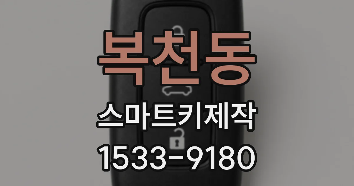 복천동 스마트키제작
