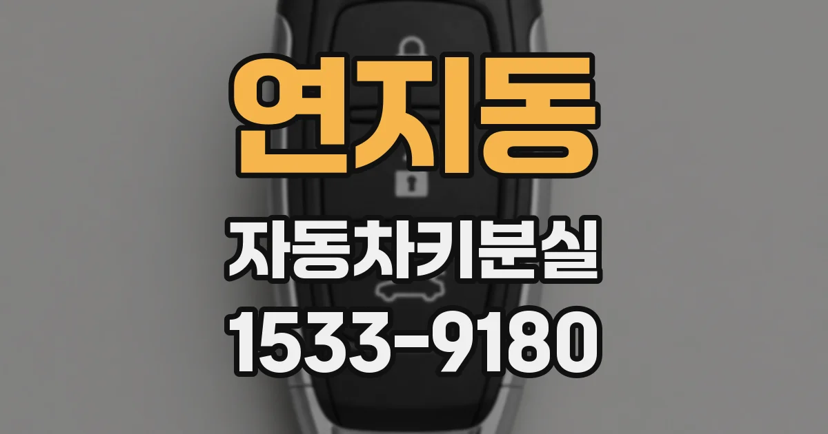 연지동 자동차키분실