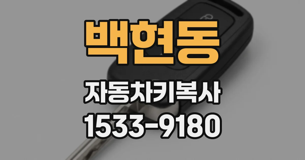 백현동 자동차키복사