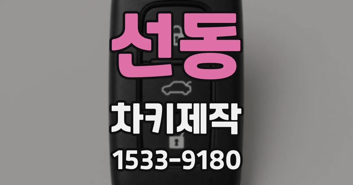 선동 차키제작