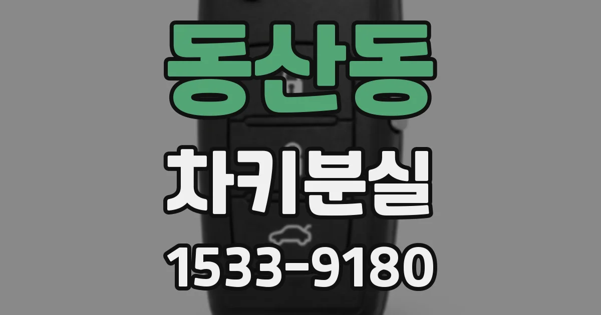 동산동 차키분실