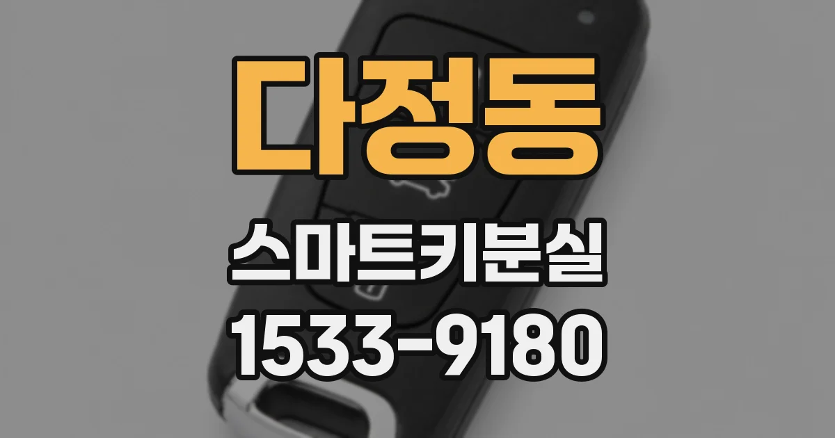 다정동 스마트키분실